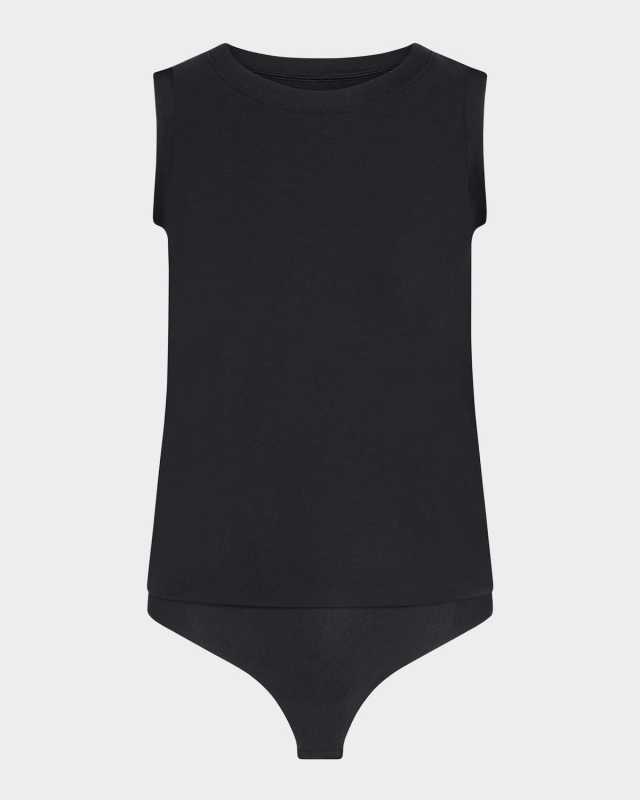 Essential Cotton Muscle Thong Bodysuit